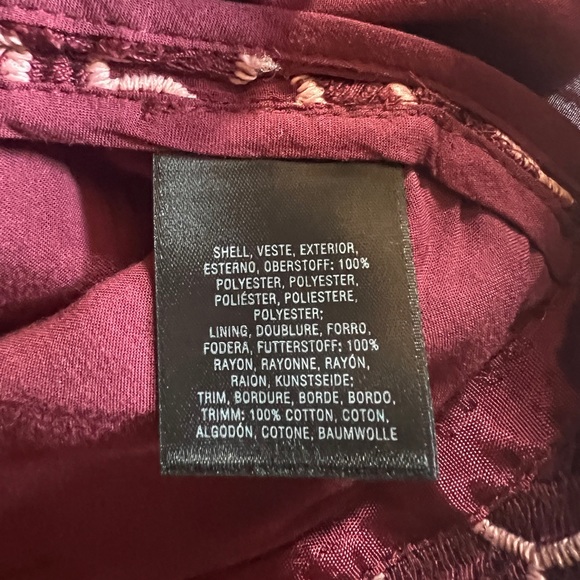 Anthropologie Moulinette Soeurs Ariana Lace Embroidered Sheath Dress in Burgundy - Picture 8 of 11